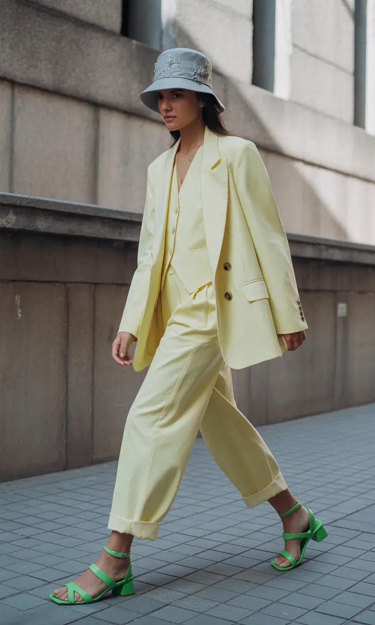 Spring Workwear 2026 Butter Yellow Suit With a Playful Twist