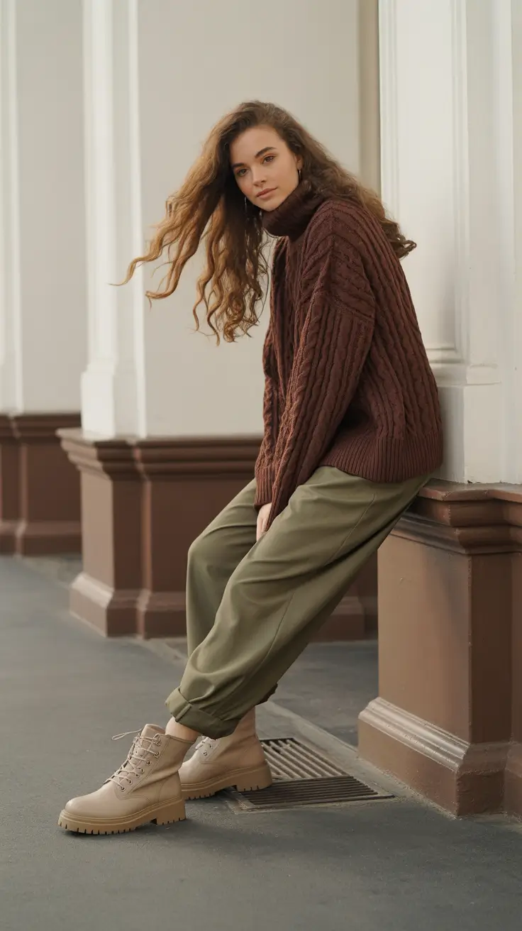 winter to spring outfits 2026 Chocolate Knit