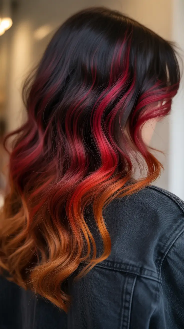 spring ombre hair color 2026 Deep Cherry Ombre