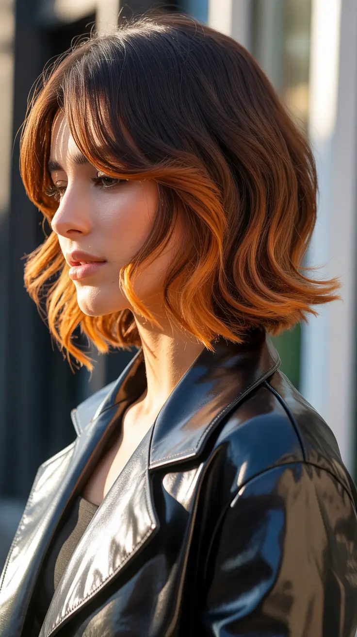 spring ombre hair color 2026 Short Caramel Ombre