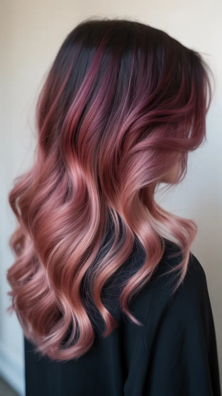 spring ombre hair color 2026 Berry Ombre On Dark Hair