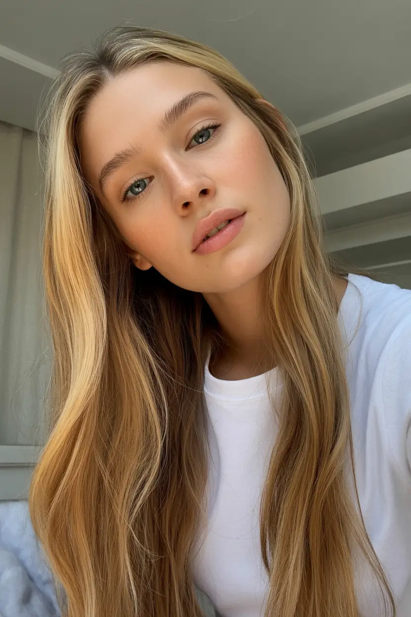 spring blonde hair color 2026 Natural Blonde With Barely There Highlights