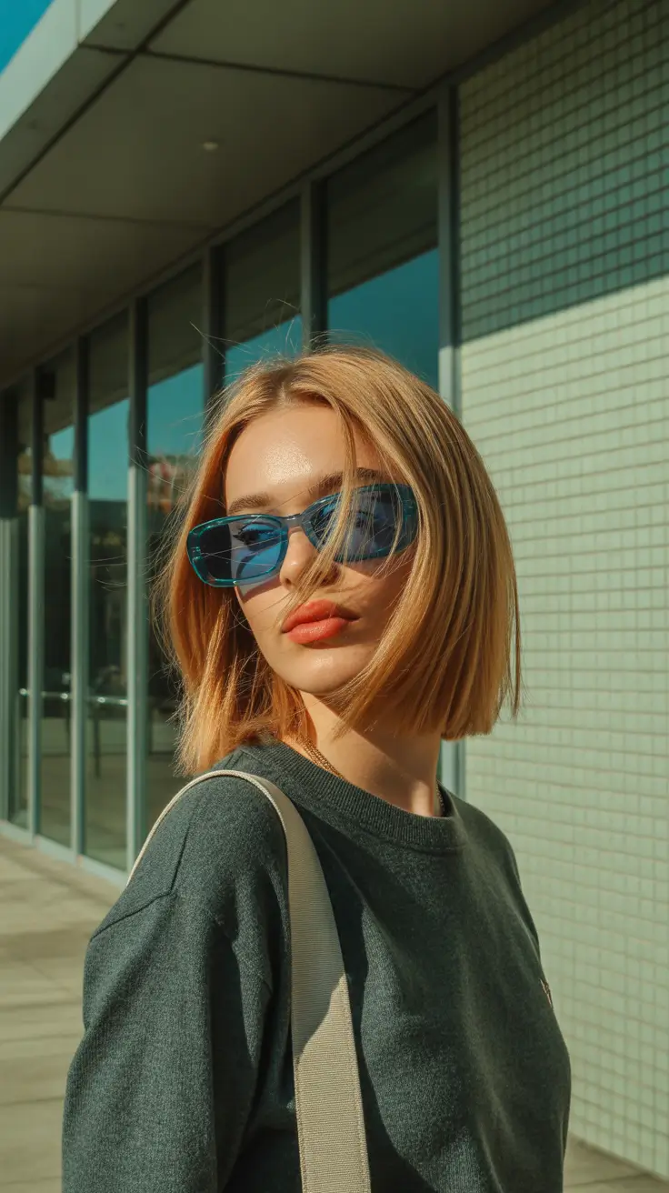 spring blonde hair color 2026 Clean Blonde Bob With Urban Cool