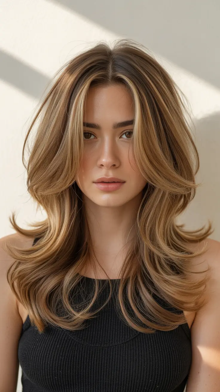 spring blonde hair color 2026 Layered Blonde With Face Framing Softness