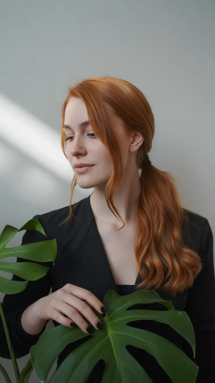 spring blonde hair color 2026 Warm Strawberry Blonde With Soft Styling