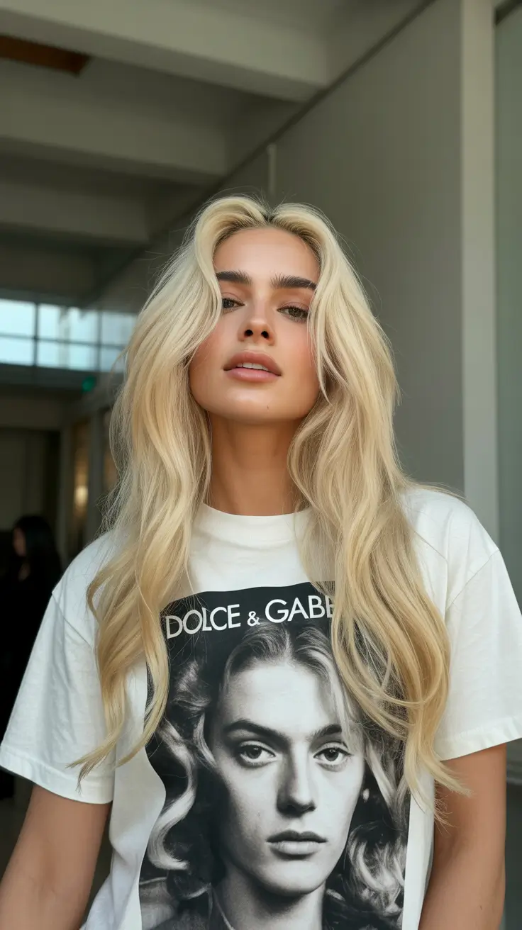 spring blonde hair color 2026 Light Blonde With Effortless Length