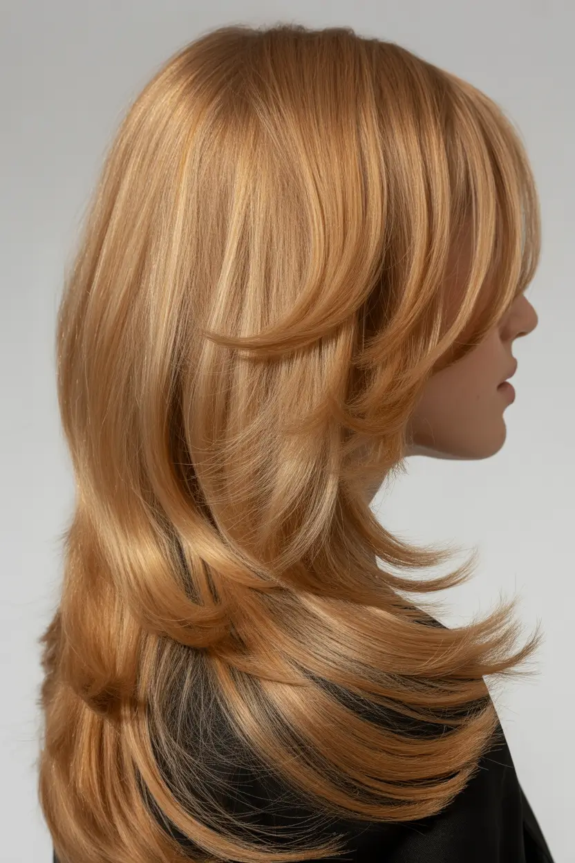 spring blonde hair color 2026 Layered Golden Blonde With Movement