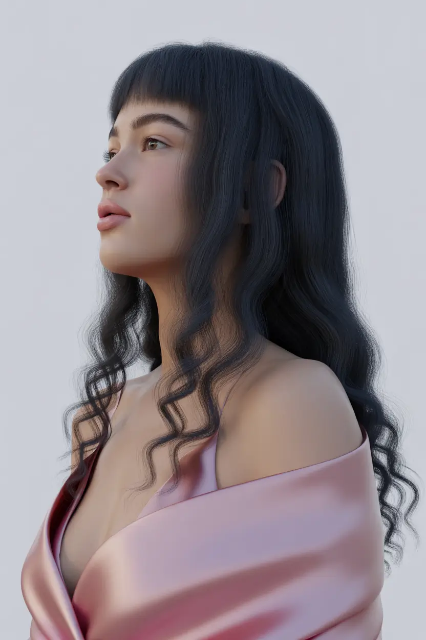 spring brunette hair color 2026 Cool Brunette Waves With Soft Contrast