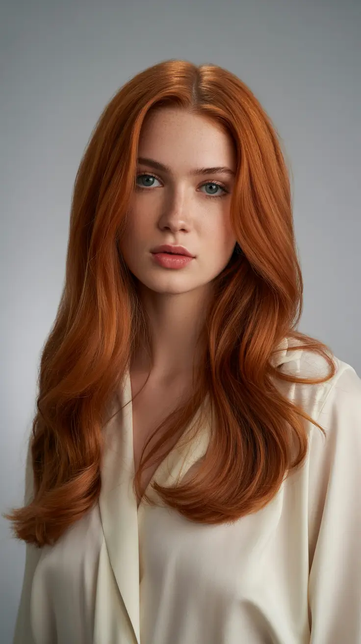spring brunette hair color 2026 Soft Copper Brunette With Spring Lightness