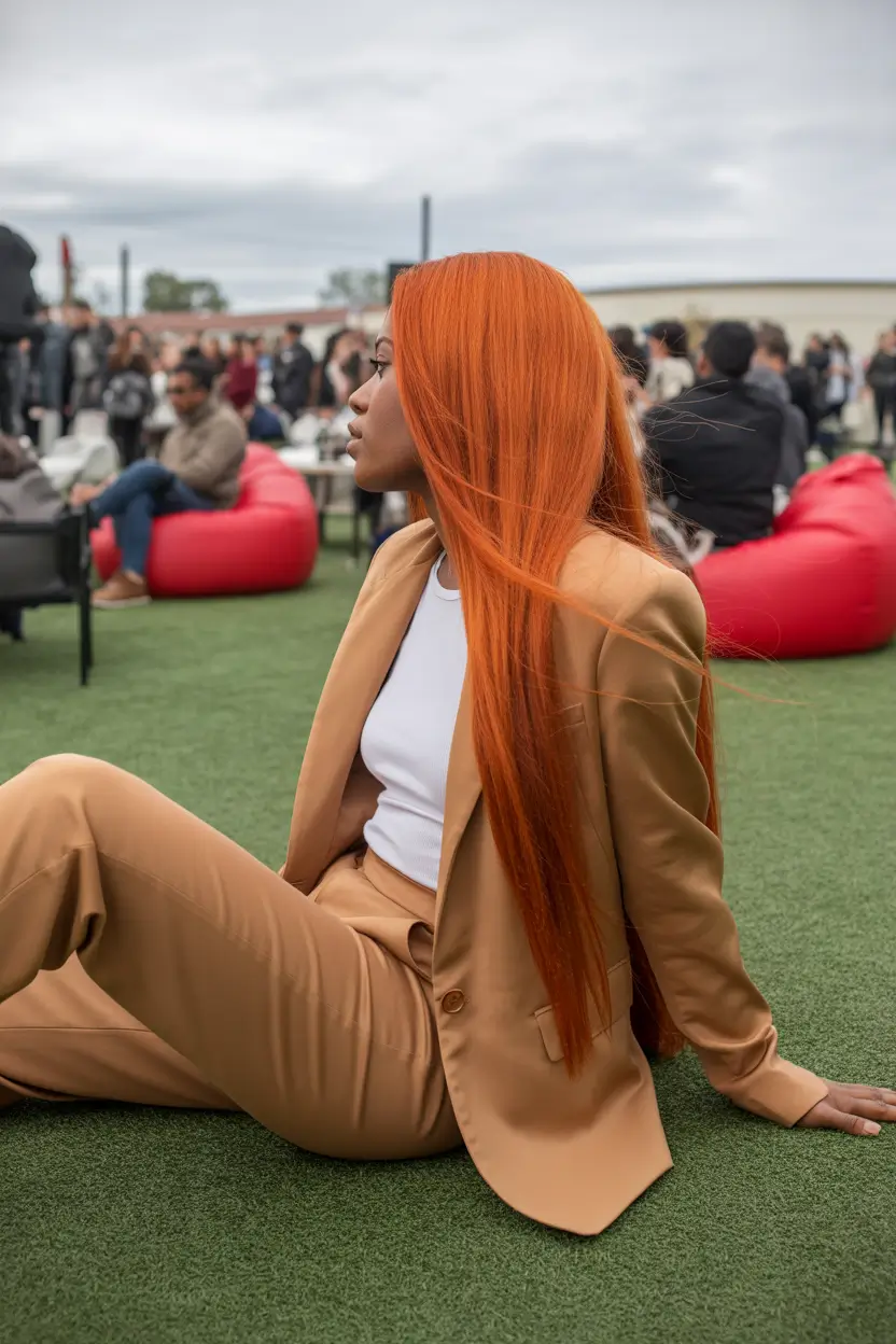 spring hair color for brown skin 2026 Vivid Copper