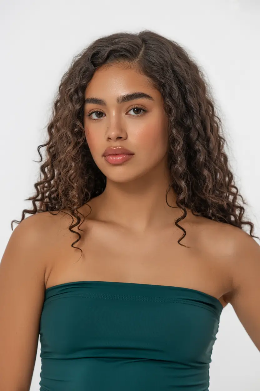 spring hair color for brown skin 2026 Natural Curls With Subtle Bright Accents