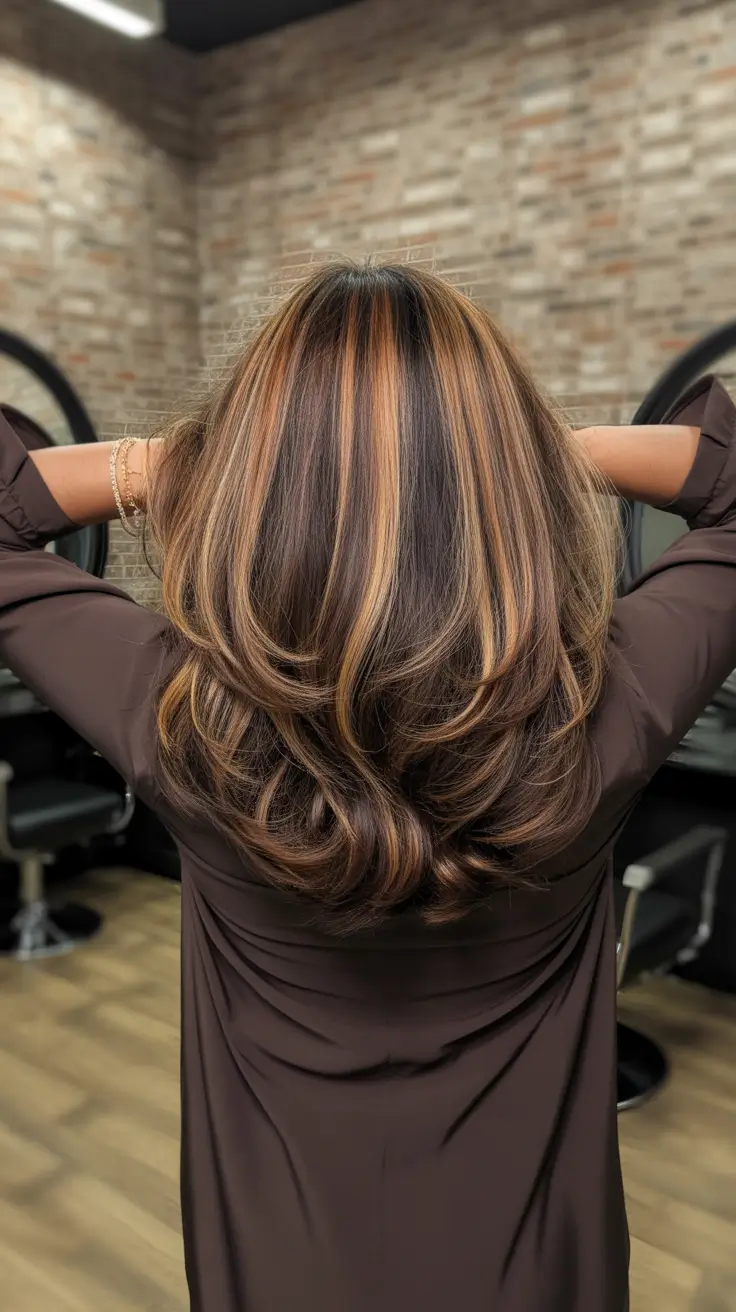 spring hair color for dark skin 2026 Bold Peekaboo Blonde Panels