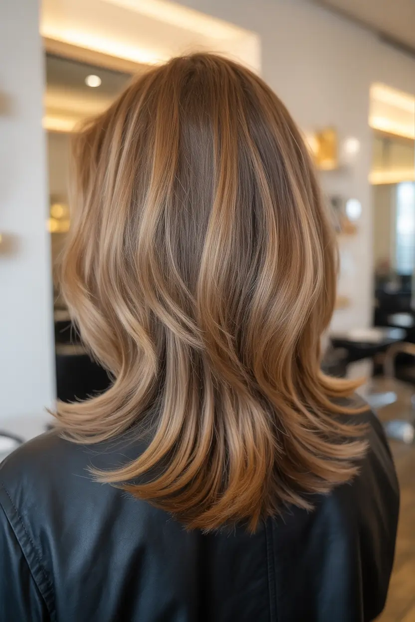 spring hair color for tan skin 2026 Honey Layered Cooper Flow