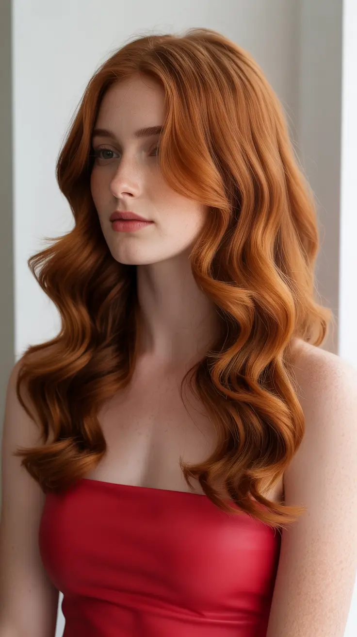 spring hair color trends 2026 Copper Red Waves