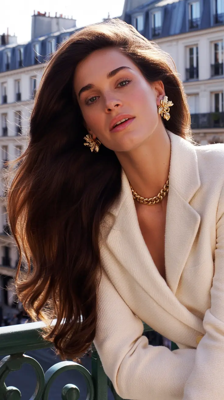 spring hair color warm skin tone 2026 Deep Chocolate with Polished Warmth