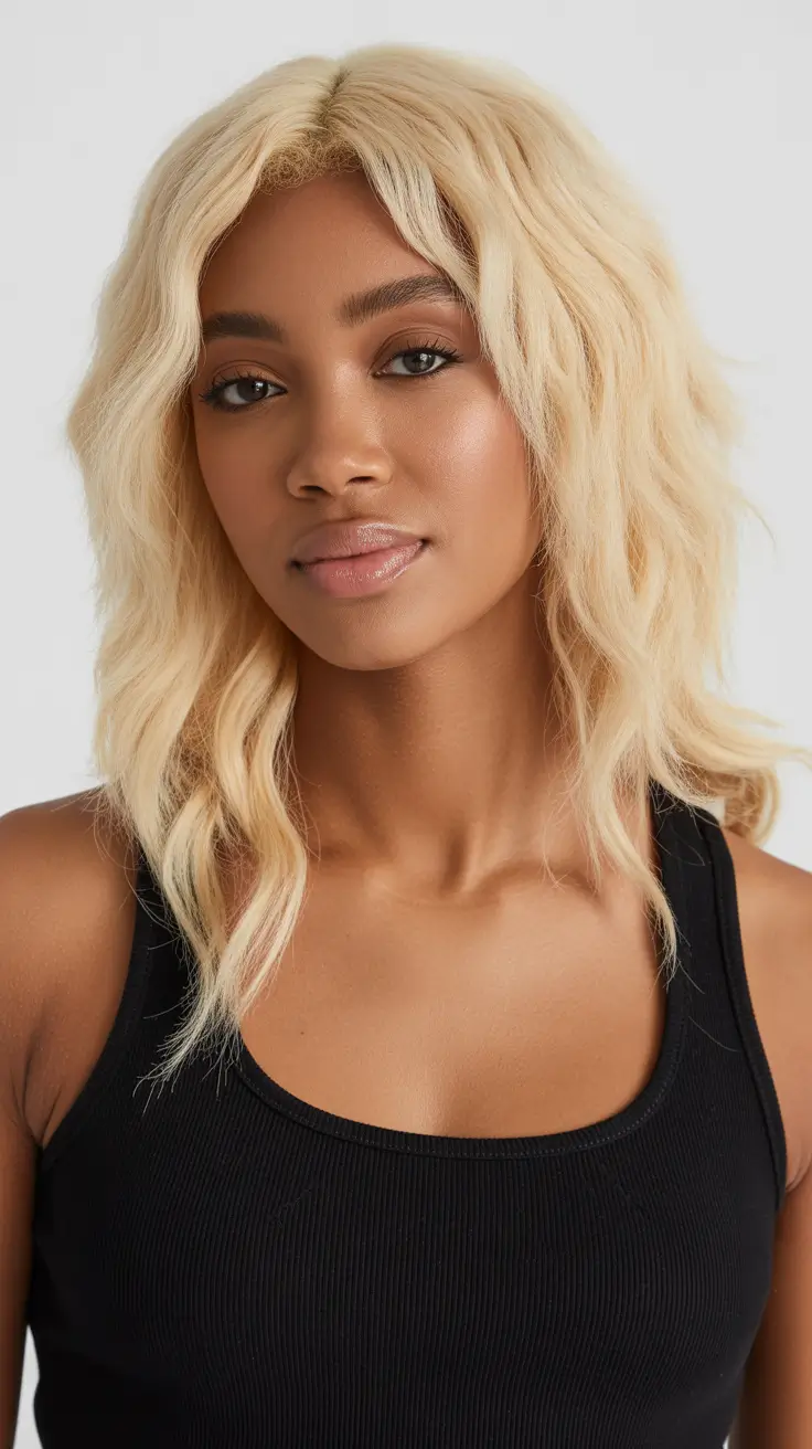 spring hair color warm skin tone 2026 Soft Beige Blonde With Natural Dimension