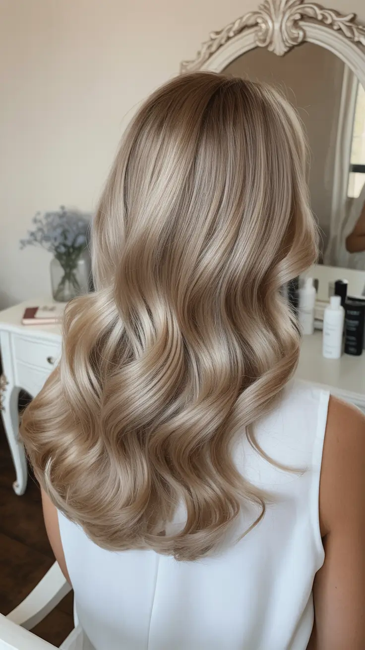 spring hair trends 2026 Soft Champagne Blonde Waves