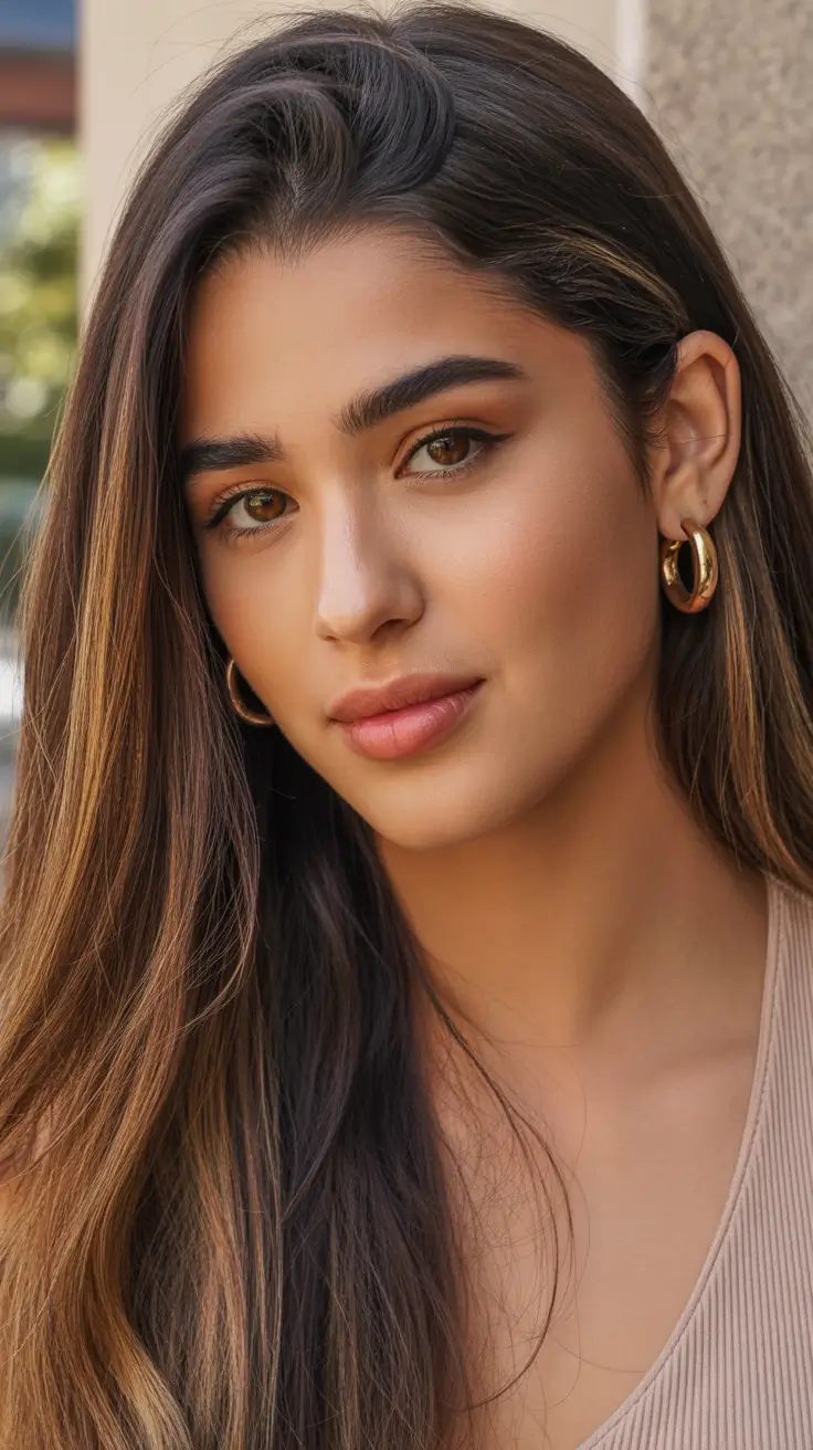 spring hair trends 2026 Natural Brunette With Soft Face Framing