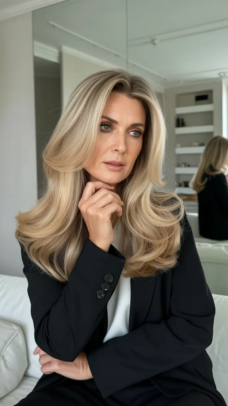 spring hair trends 2026 Classic Blonde Volume With Movement