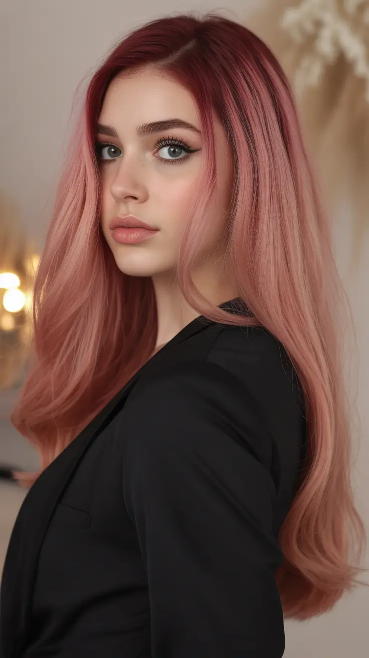 spring hair trends 2026 Muted Rose Pink Length