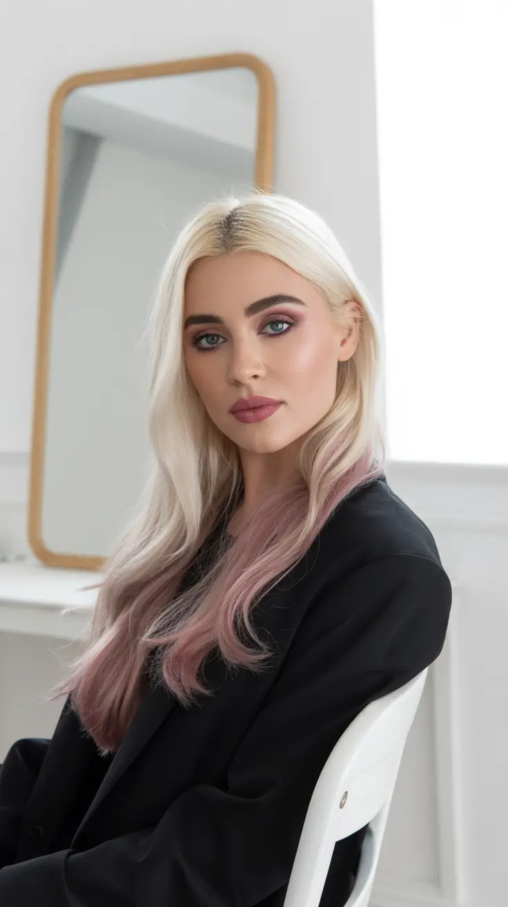 spring hair trends 2026 Cool Blonde with Pastel Ends