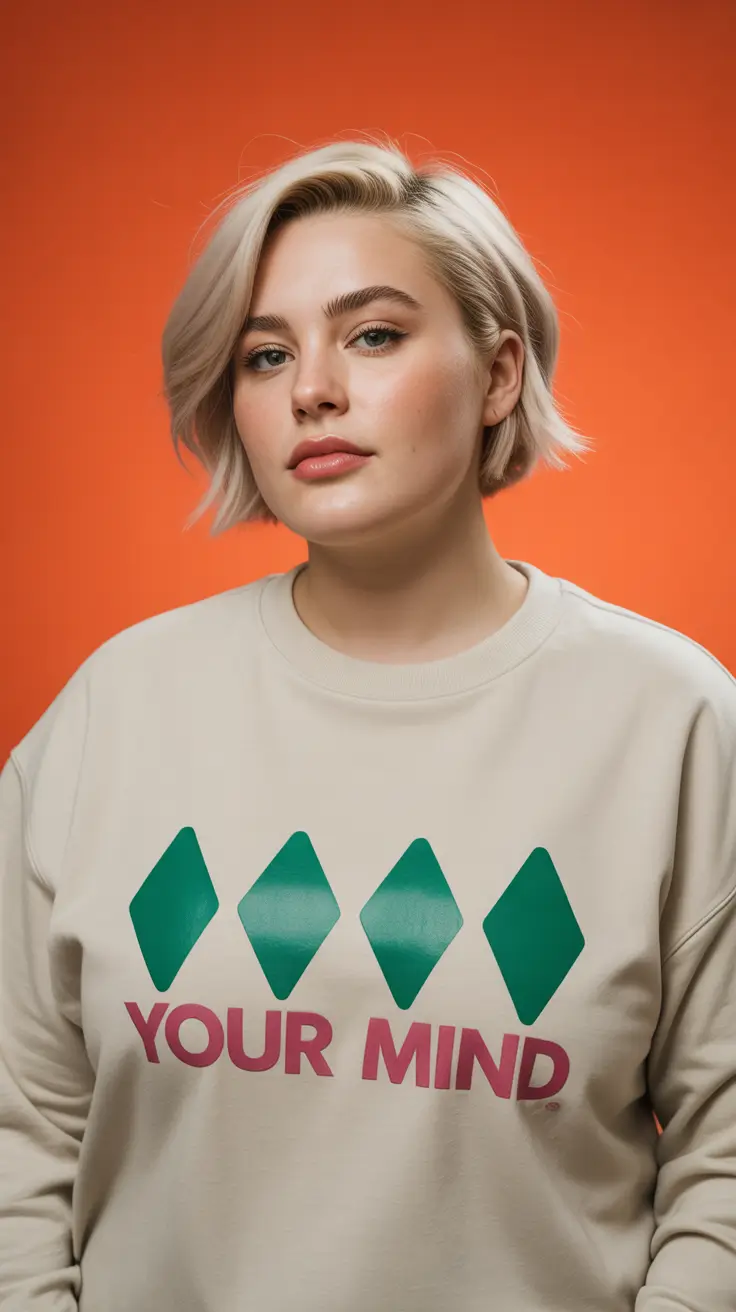 Spring Haircuts for Chubby Faces 2026 Soft Platinum Lob with Blunt Ends