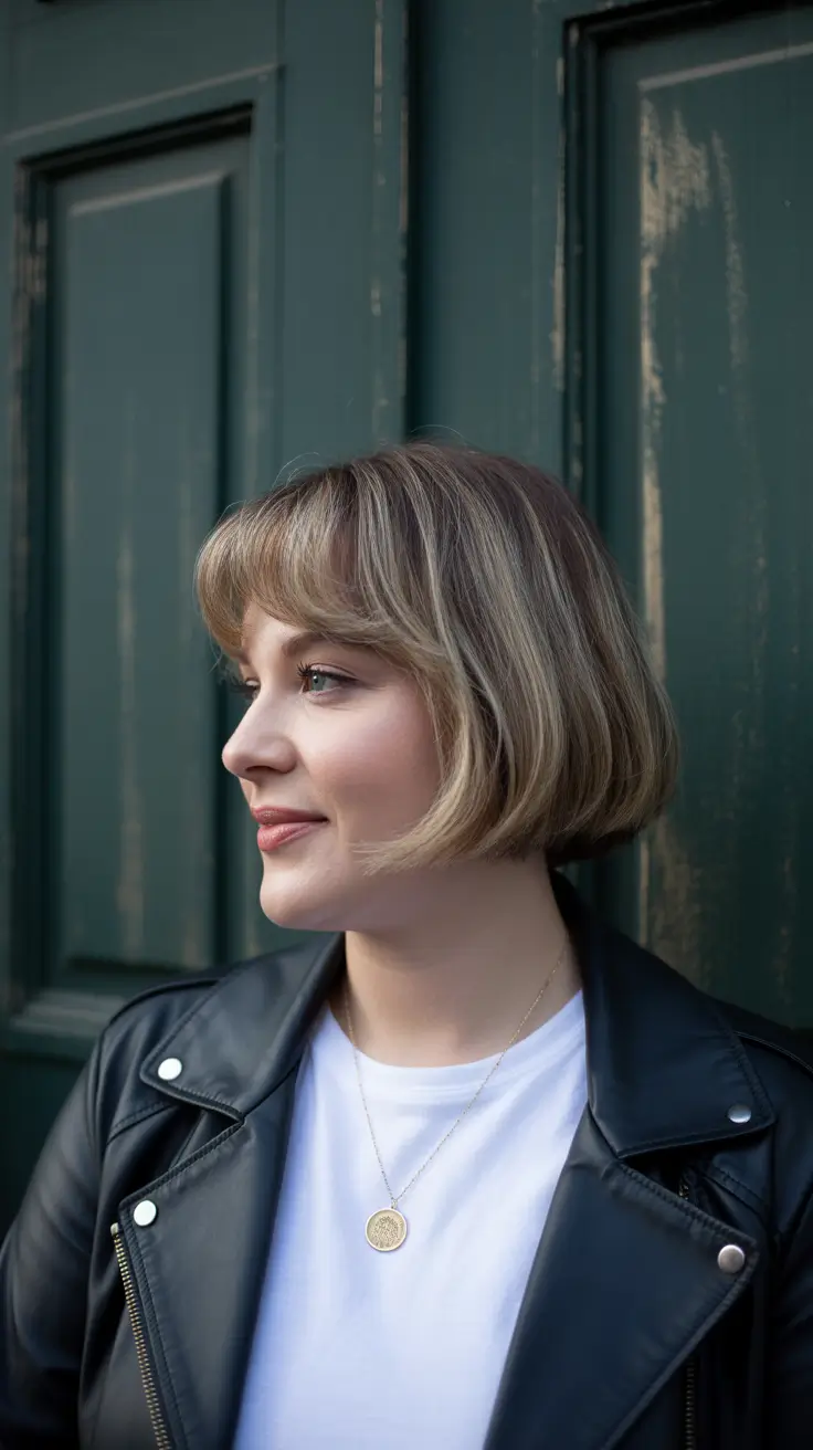 Spring Haircuts for Chubby Faces 2026 Classic Short Bob with Subtle Volume