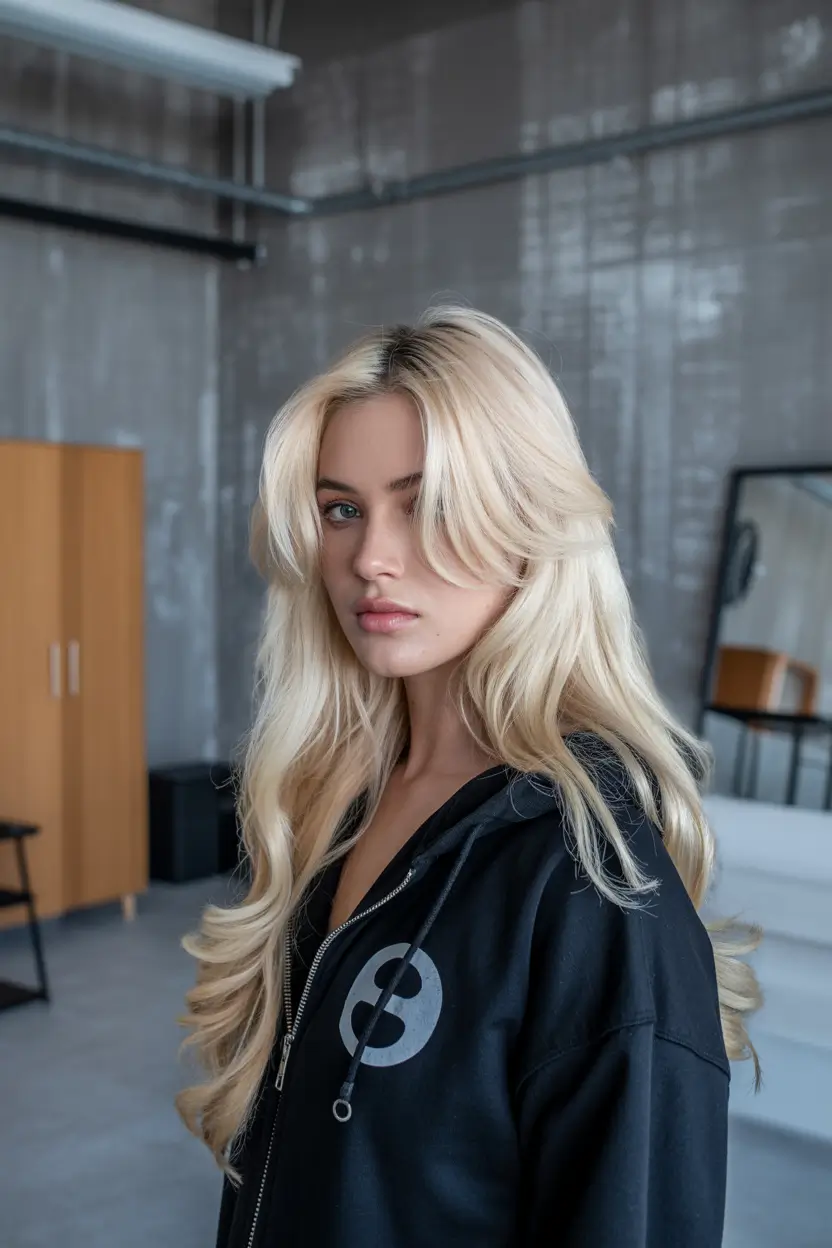 spring Haircuts for square Face Shape 2026 Voluminous Long Layers With Face Framing Waves