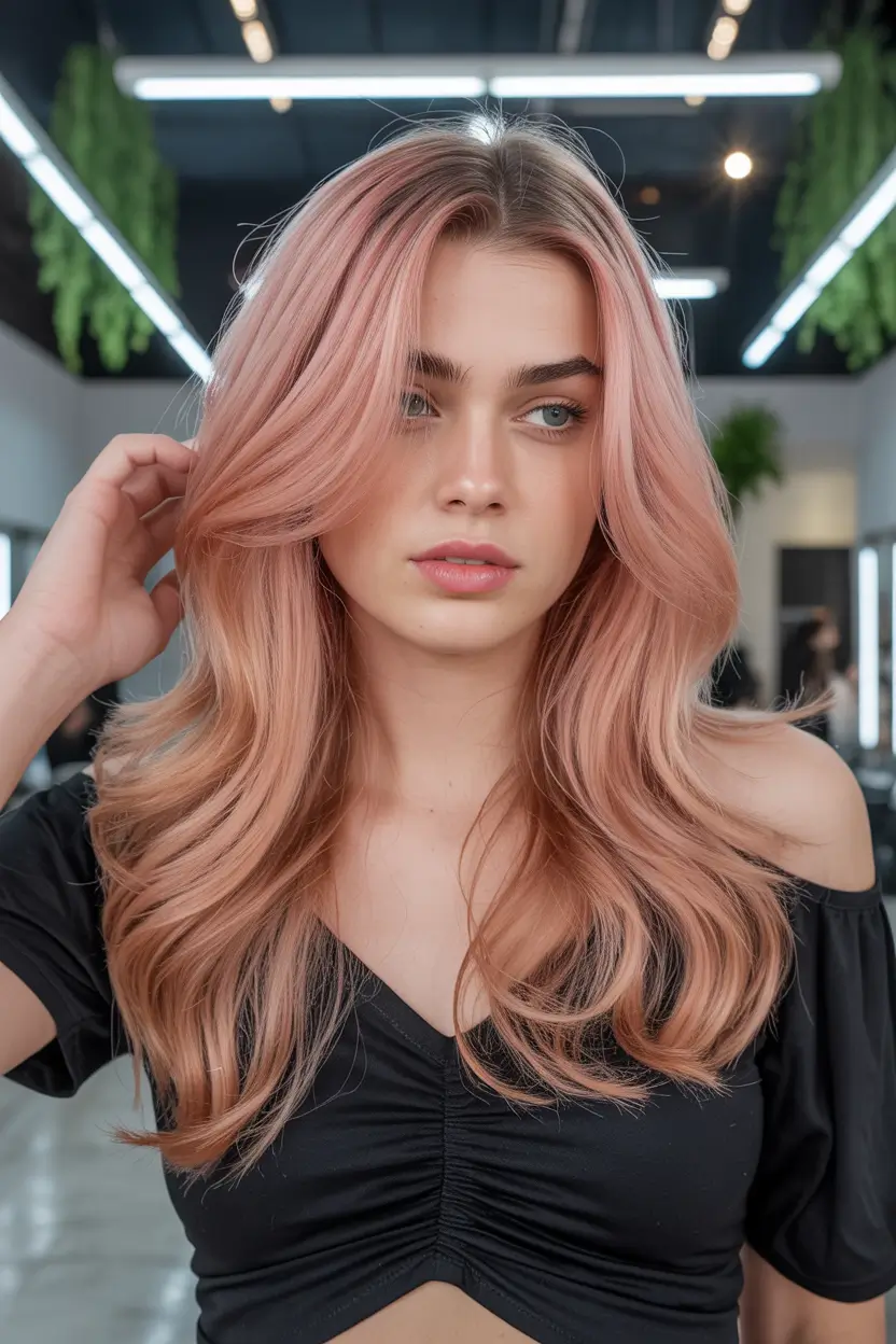 spring Haircuts for square Face Shape 2026 Blush Layered Mid Length Cut