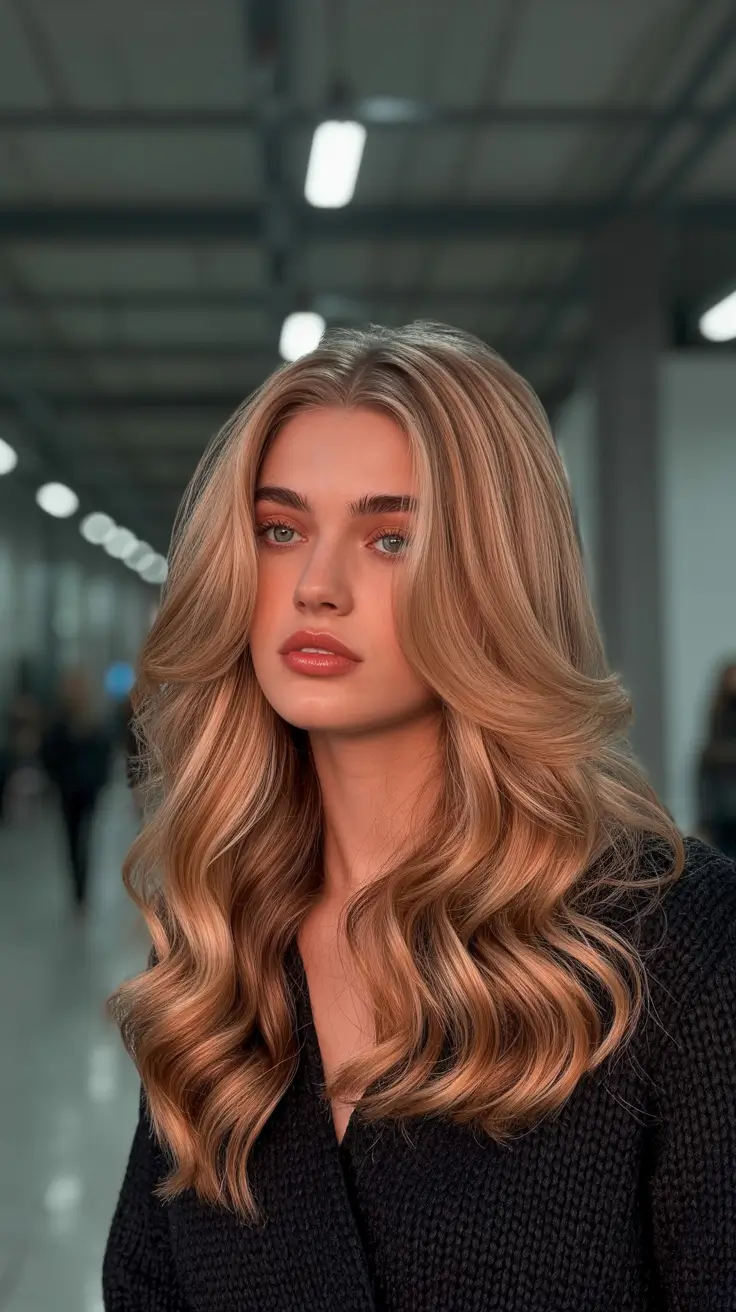 spring Haircuts for square Face Shape 2026 Glossy Long Layers With Center Balance