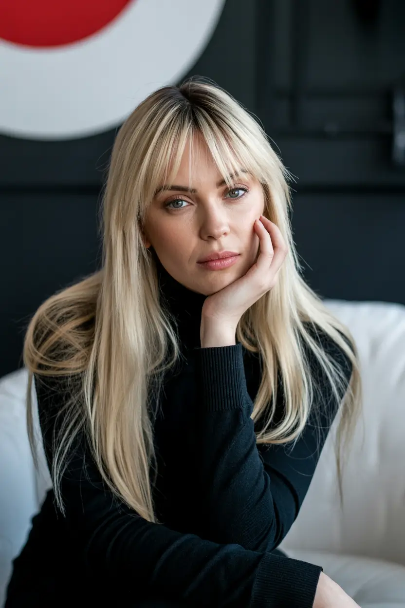 spring Haircuts for square Face Shape 2026 Feathered Long Layers With Soft Fringe