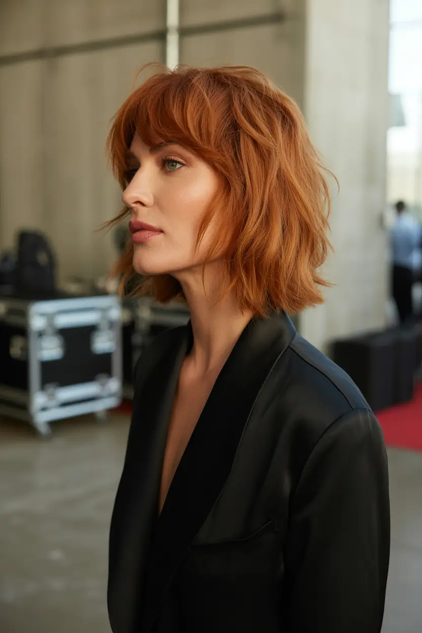 spring Haircuts for Women Over 40 2026 Copper Bob