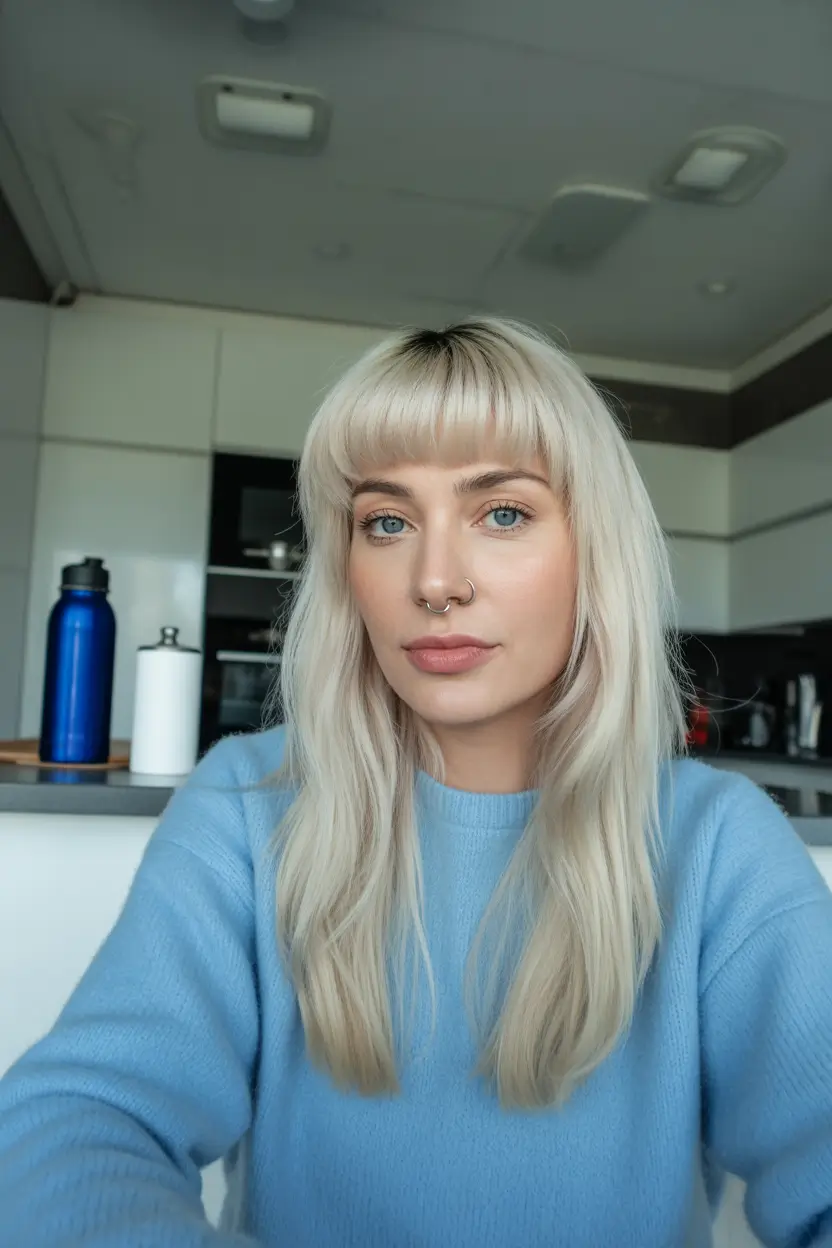 spring Haircuts for Women Over 40 2026 Long Layered With Bangs