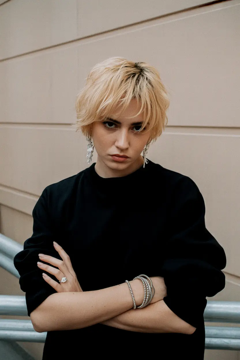 spring short Hairstyles 2026 Edgy Micro Pixie with Modern Texture