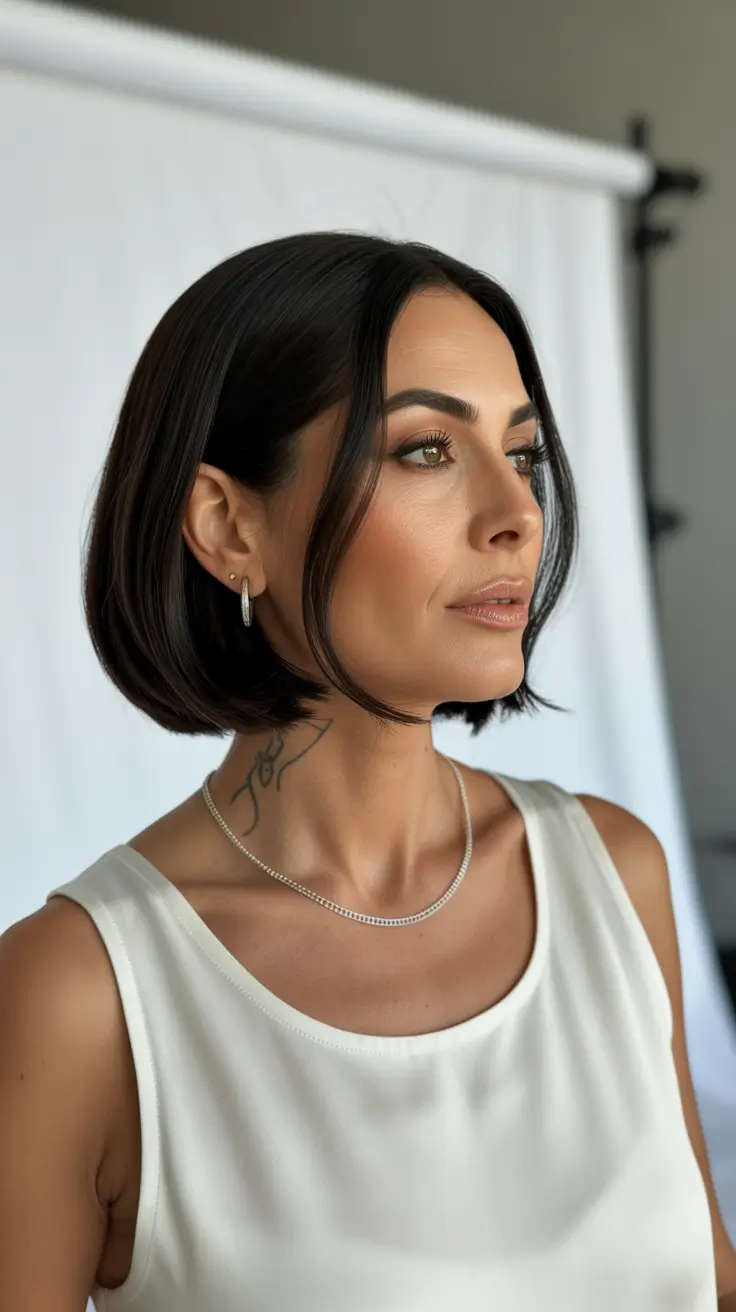 spring Haircuts for Women Over 50 2026 Chin Length Bob