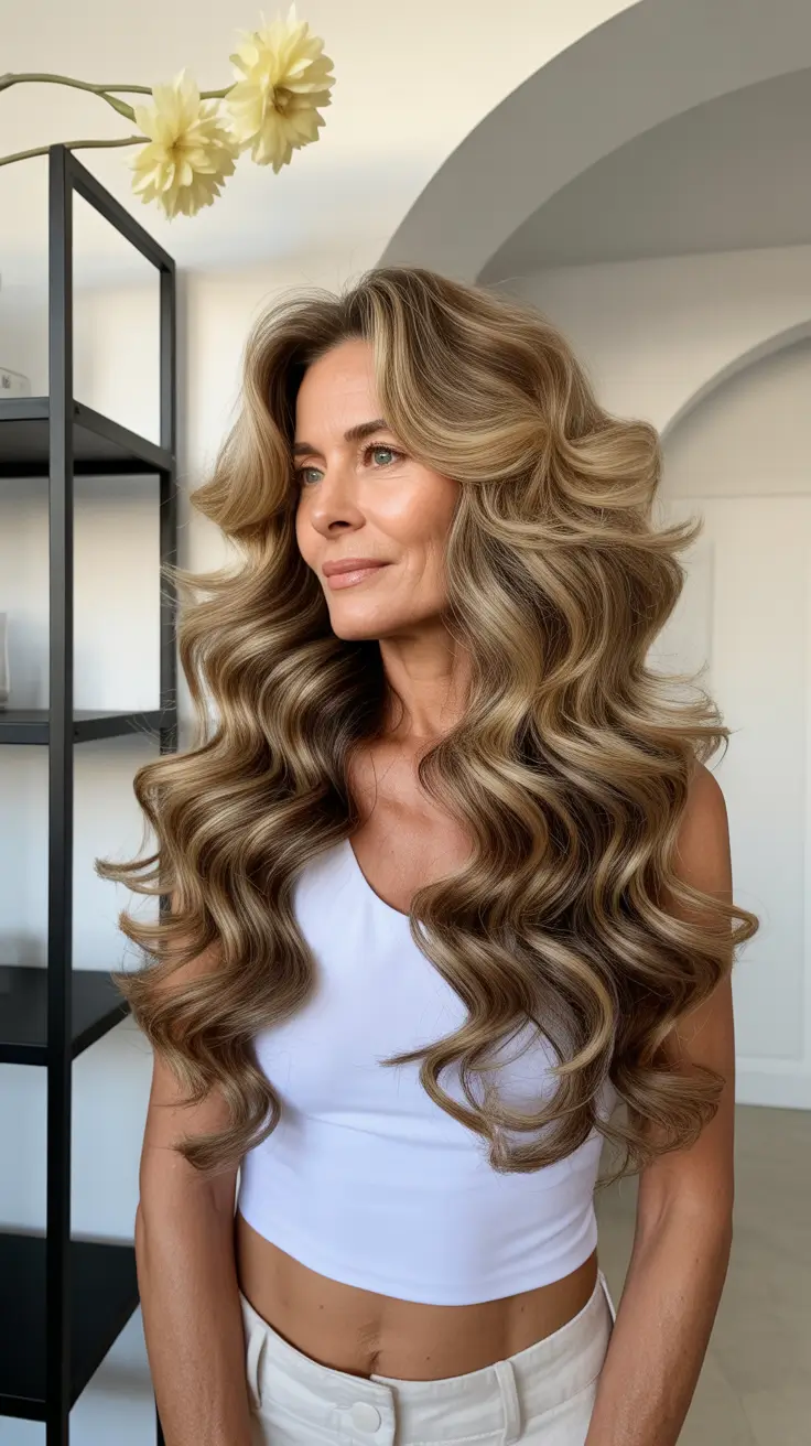 spring Haircuts for Women Over 50 2026 Voluminous Long Waves