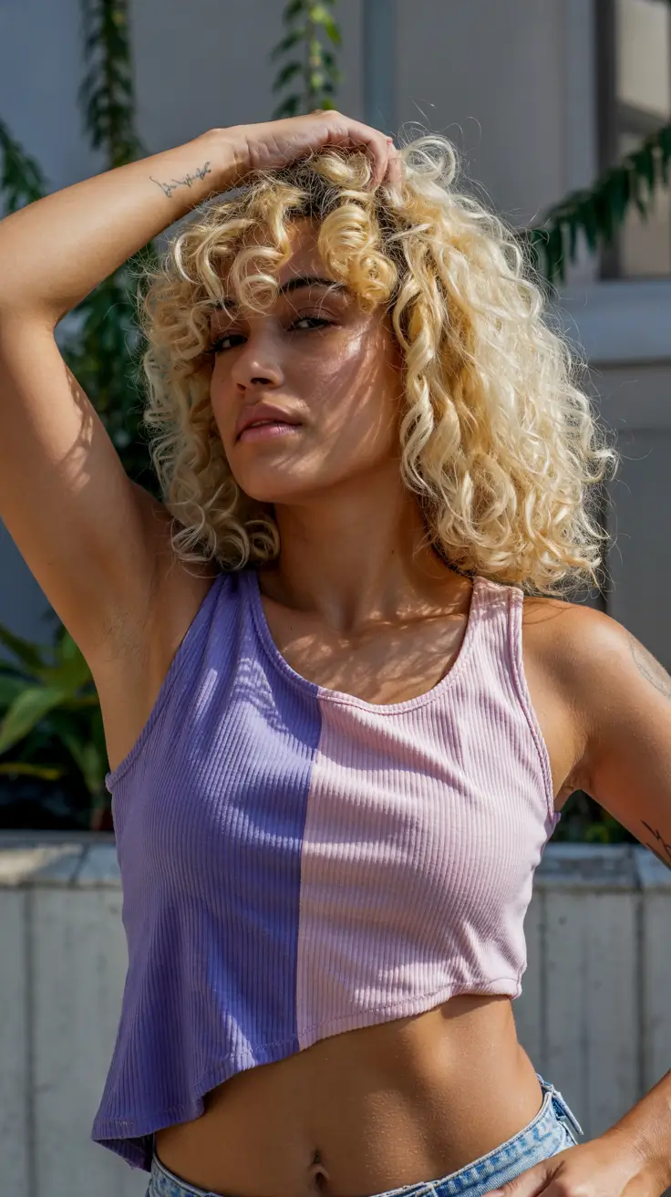 spring mid length haircut 2026 Soft Blonde Curls With Effortless Volume