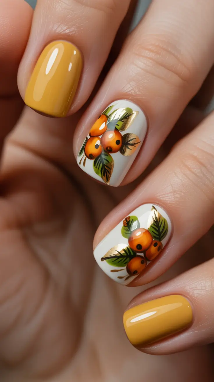 cute spring break nails 2026 Citrus Square Nails