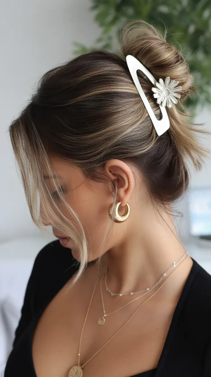 spring hairstyle for medium length hair 2026 Soft Low Bun