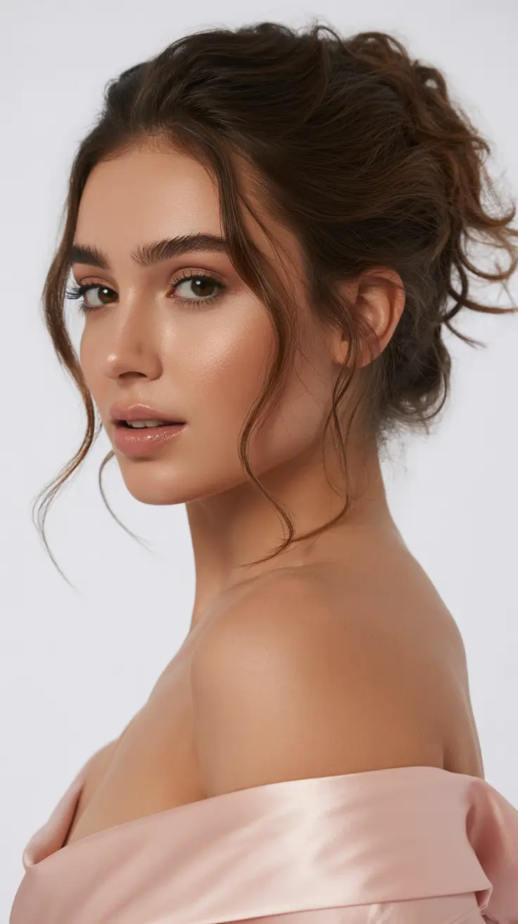 spring hairstyle for medium length hair 2026 Romantic Updo