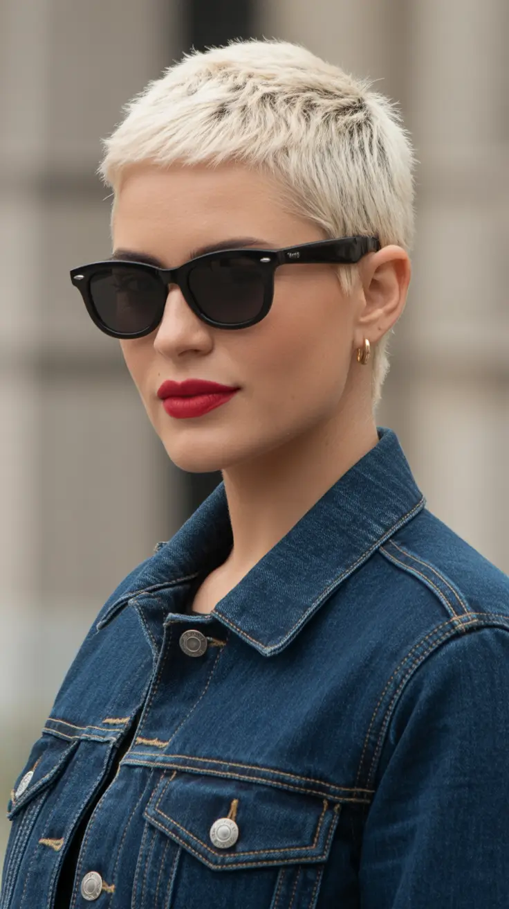 spring pixie 2026 Textured Buzz Pixie with Attitude