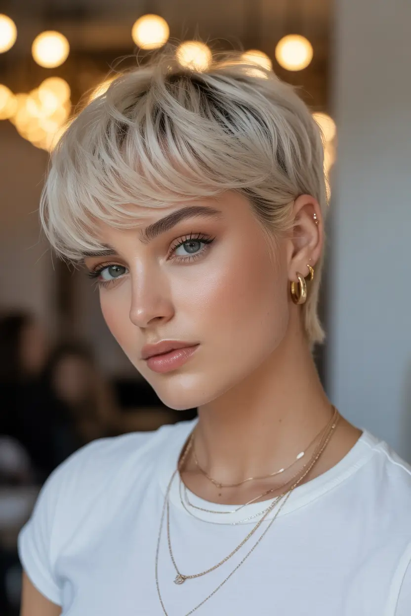 spring pixie 2026 Layered Pixie with Feathered Fringe