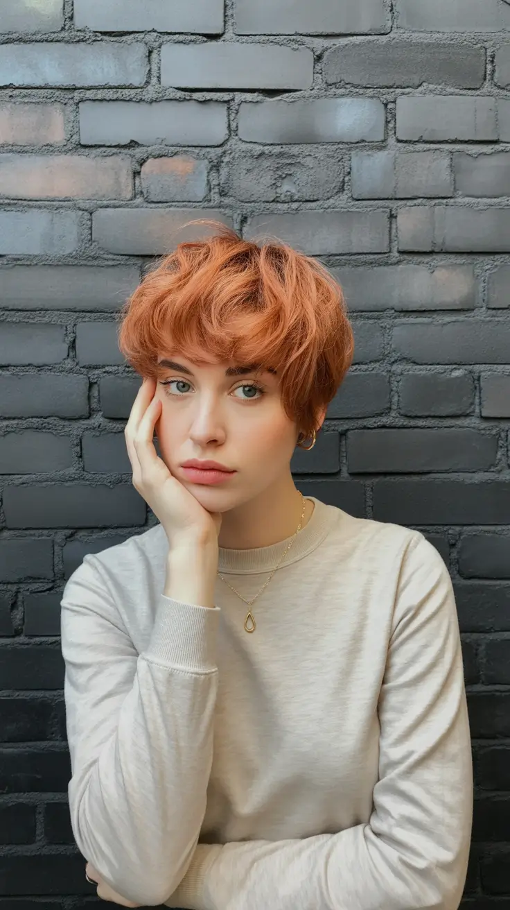 spring pixie 2026 Soft Apricot Textured Pixie