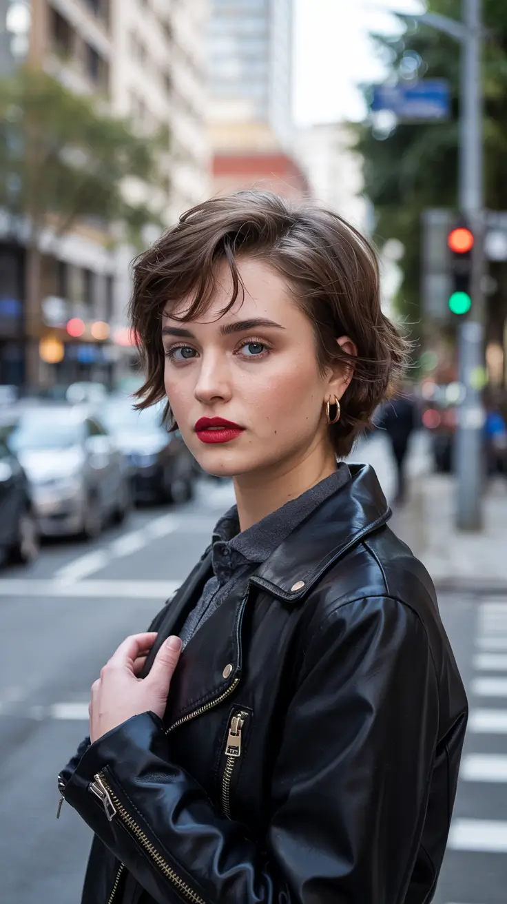 spring short haircut 2026 Short French Pixie with Side Fringe