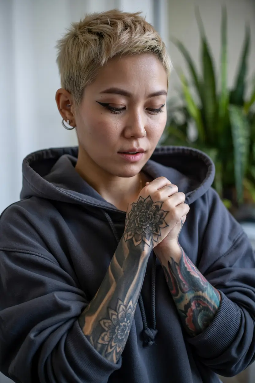 spring short haircut 2026 Ultra Short Buzzed Pixie for Bold Women