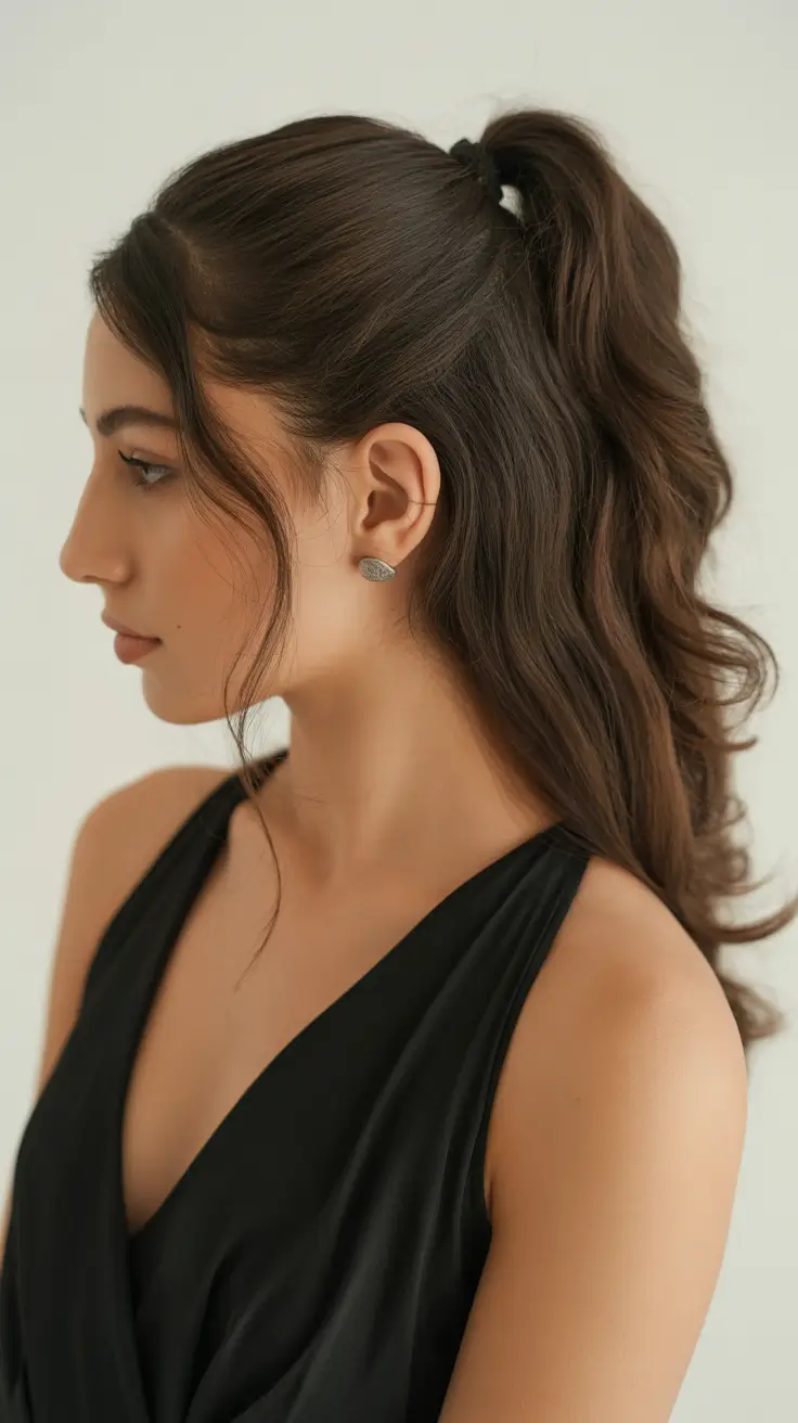 spring hairstyles 2026 Relaxed Half Pony For Straight Medium Hair