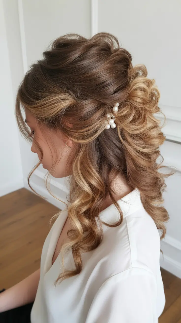 spring hairstyles 2026 Romantic Half-Up Waves
