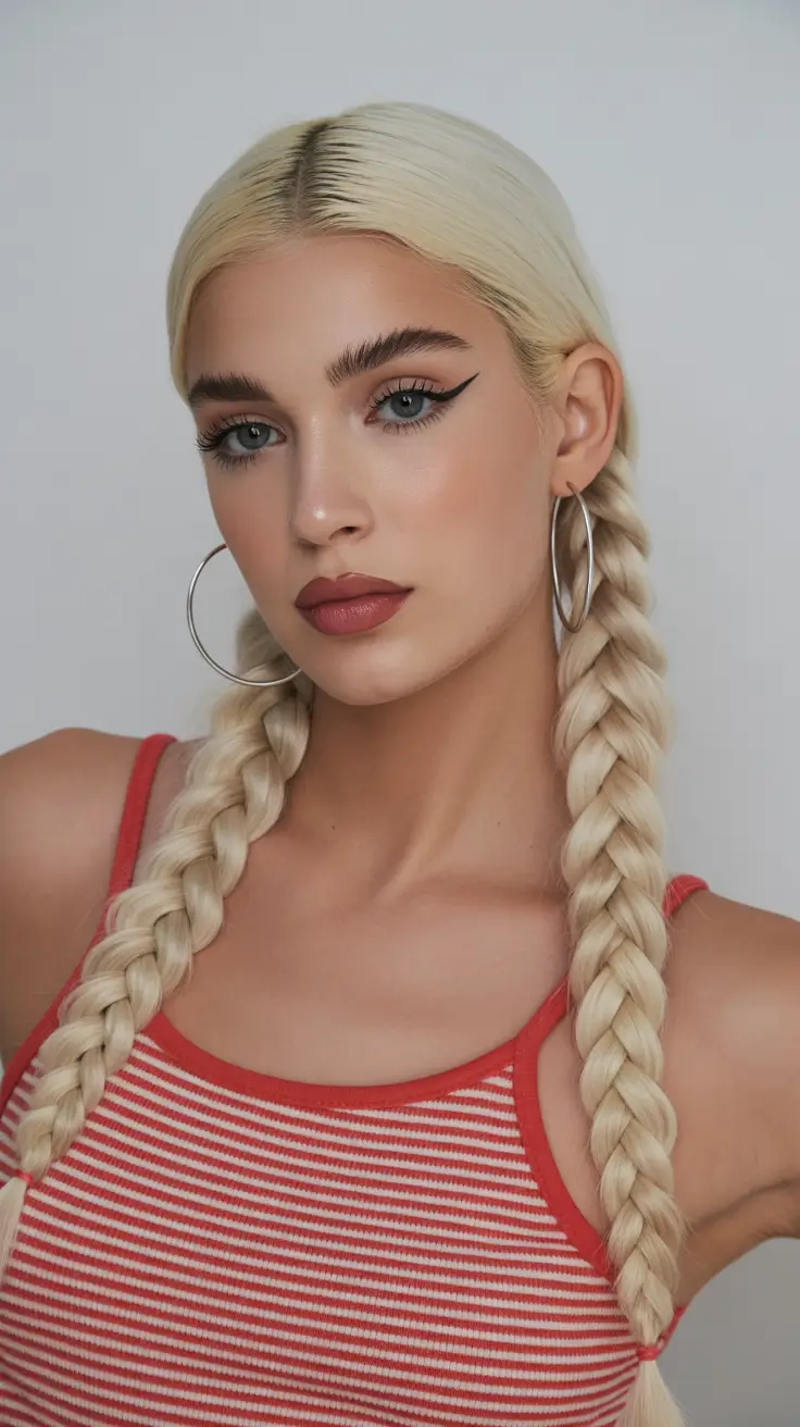 spring hairstyles 2026 Double Braids