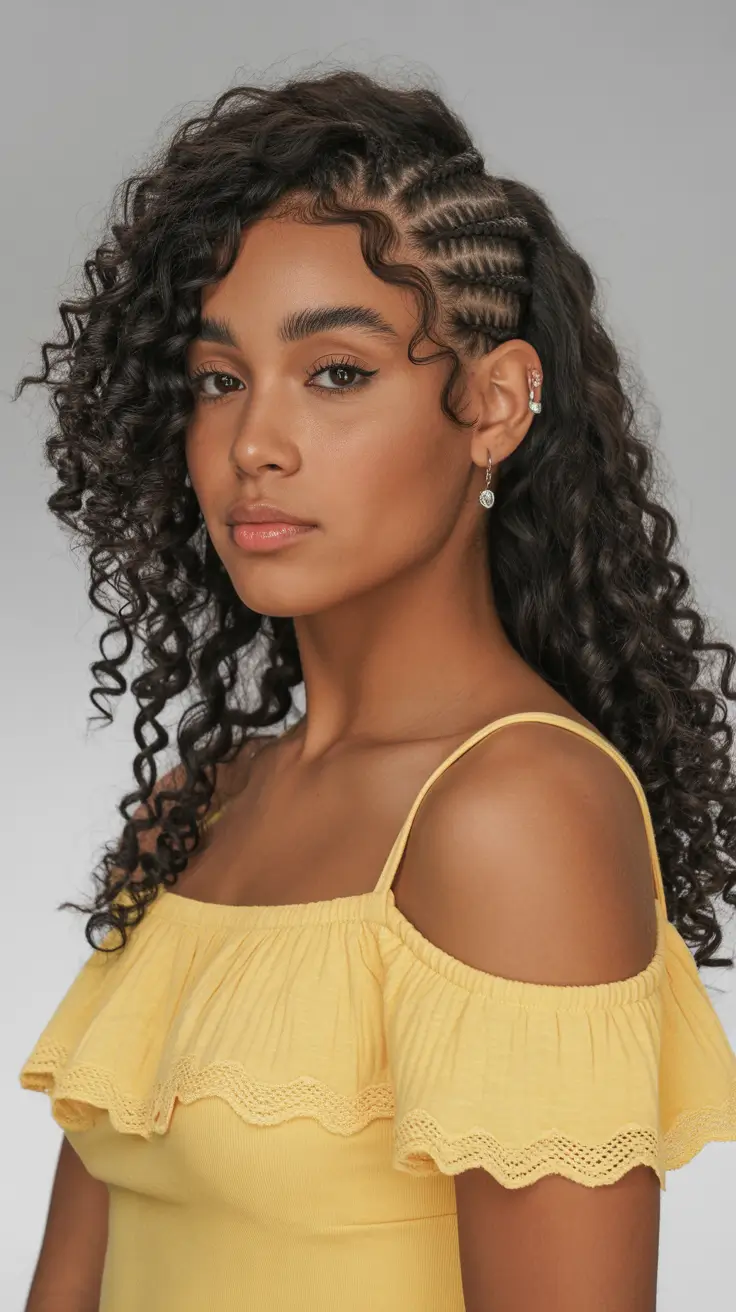 spring hairstyles 2026 Curly Side-Part