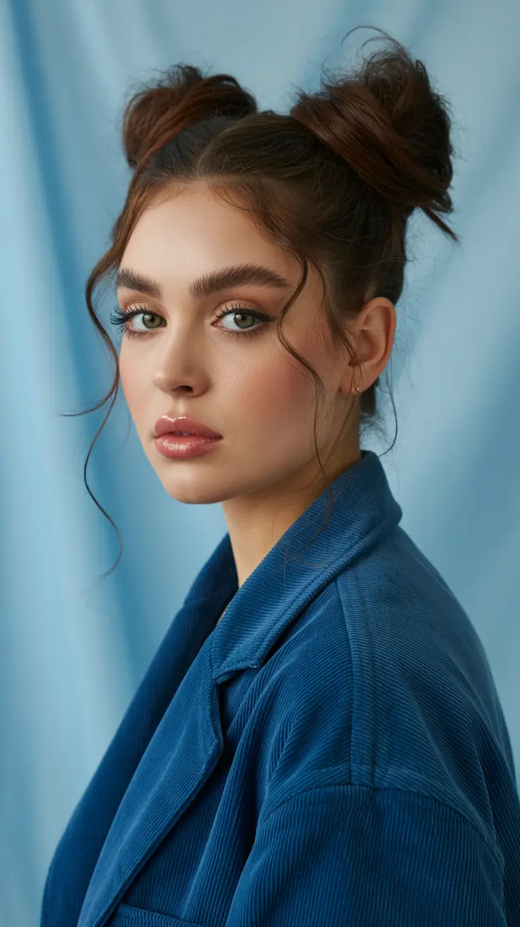 spring hairstyles 2026 Playful Double Buns